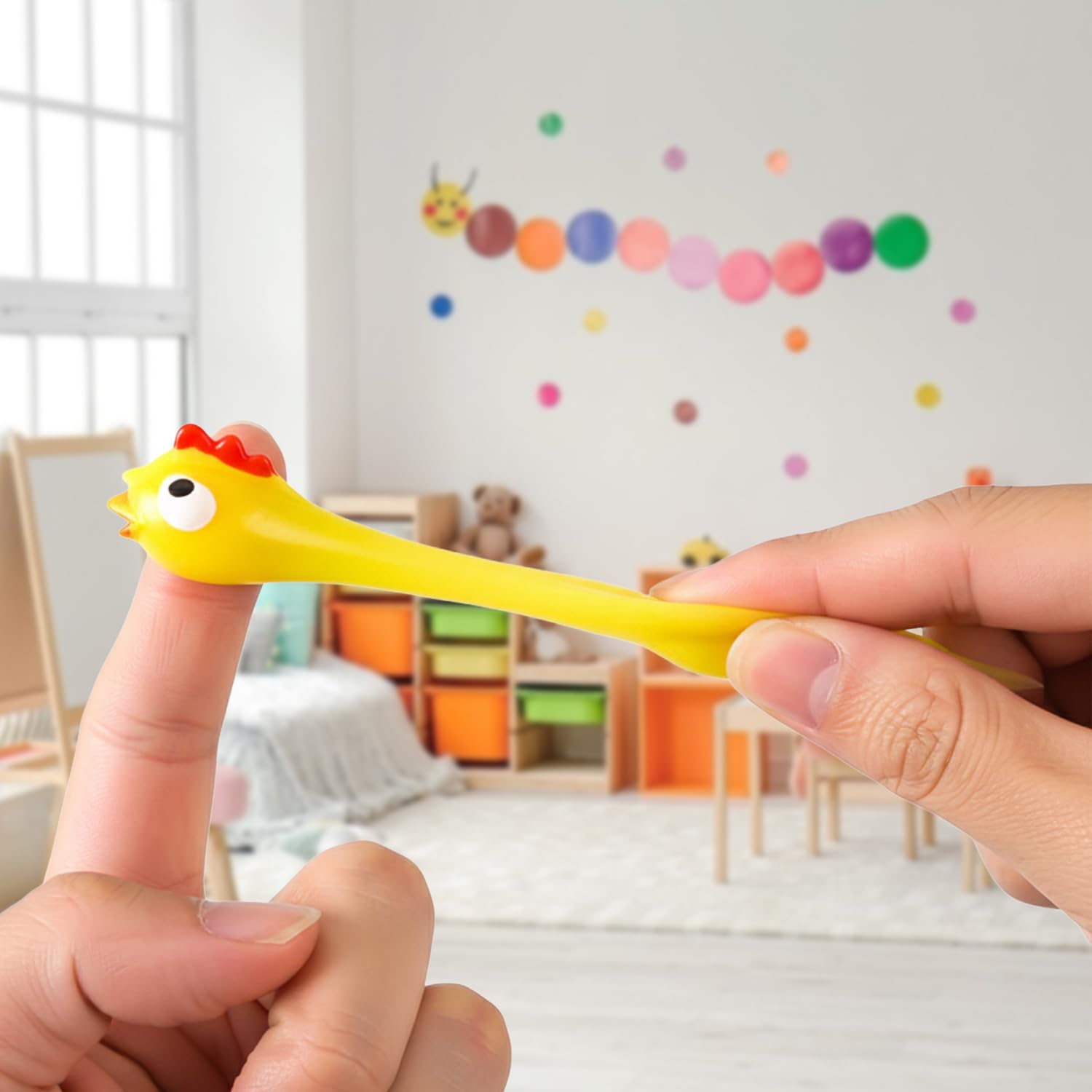 Hopzab 24 PCS Stretchy Rubber Chicken Slingshot Toys - Image 4