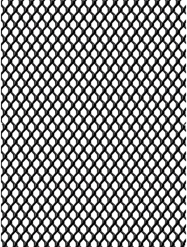 Image of Silver Universal 40 inchx13 inch Car Grill Mesh - Aluminum Alloy Automotive Grille Insert Bumper Rhombic Hole (Black 5x8mm)