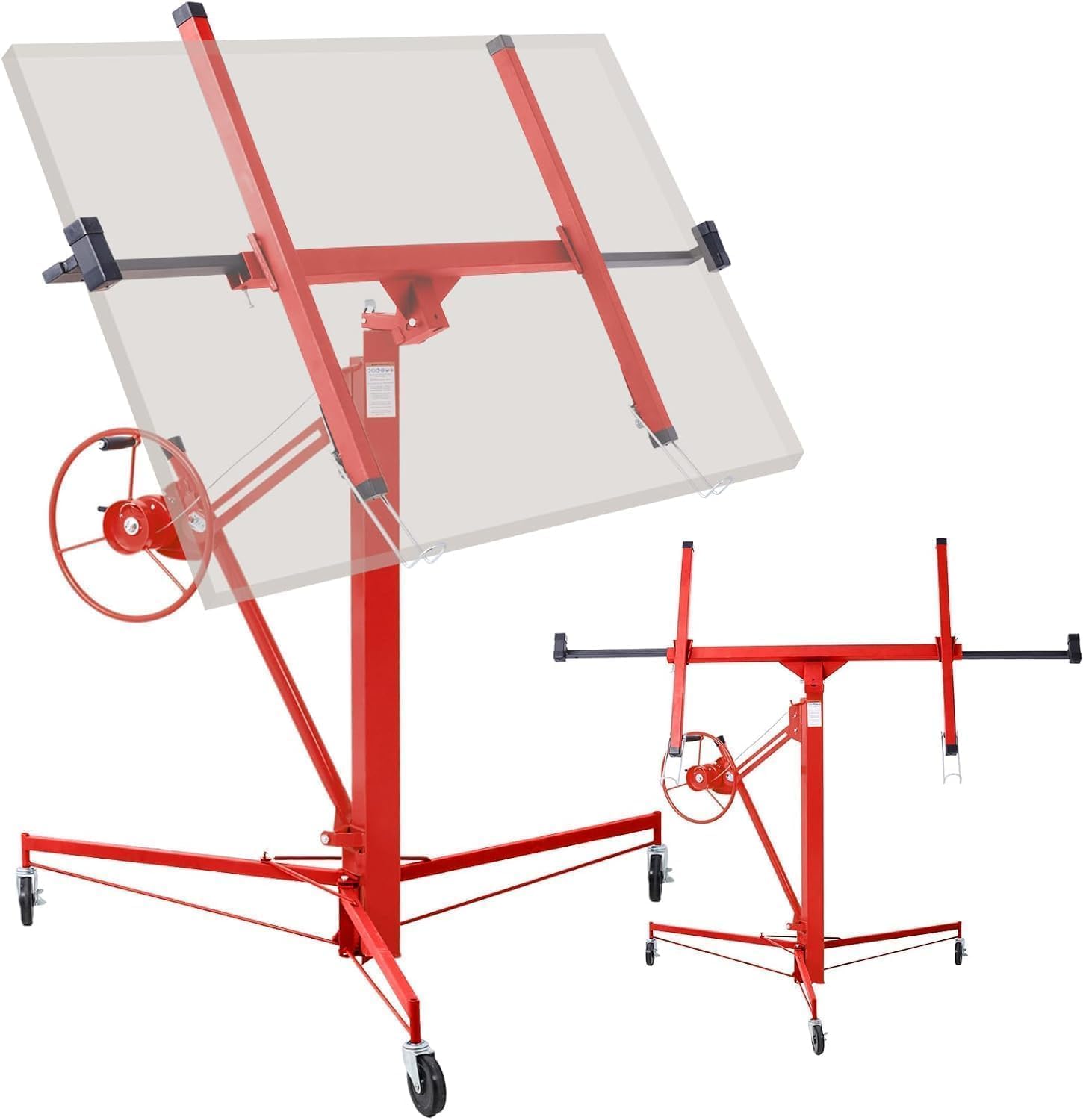 ( similar ) Drywall Lift 11FT, Sheetrock Lift 150LBS Heavy Duty Drywall Lift Panel with 360° Adjustable Telescopic Arm & 3 Lockable Wheels, Drywall Lifter for Home Improvement, Red