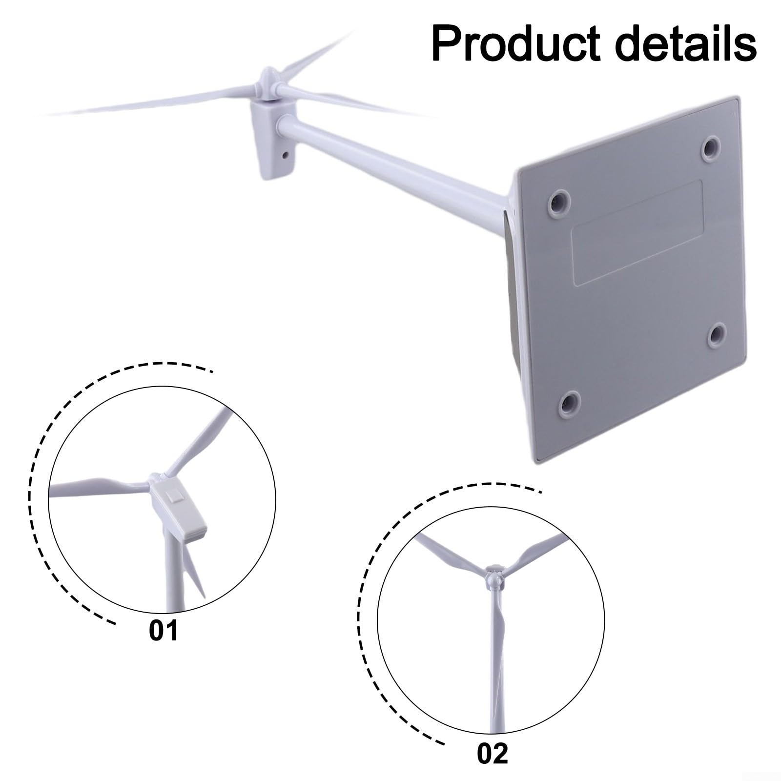 Modelo de molino de viento alimentado por energía solar diseñado para fines educativos y decoración de escritorio para enseñar conceptos energéticos