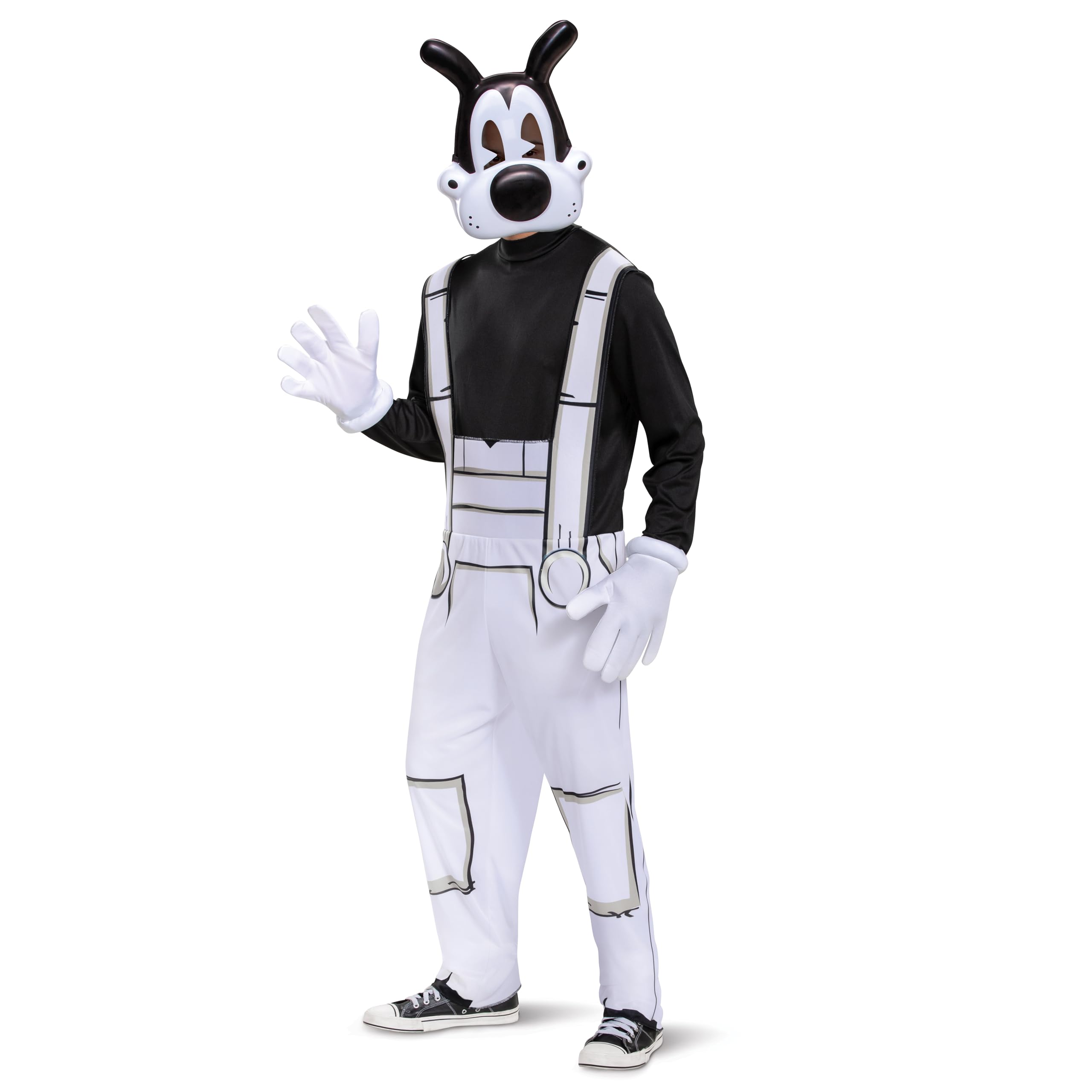 Disguise Bendy and the Ink Machine Boris Adult Costume, Black & White, XL (42-46)