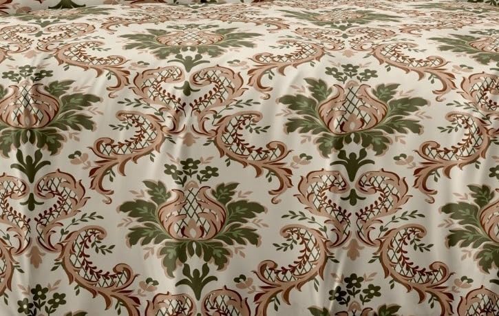 Image of DECOR2ADMIRE 300 TC Super King Size Glace Cotton Printed Bedsheet with 2 Pillow Covers - 108 inch x 108 inch (275cm x 275cm) - Available in Multiple Elegant Designs (Royal Floral)