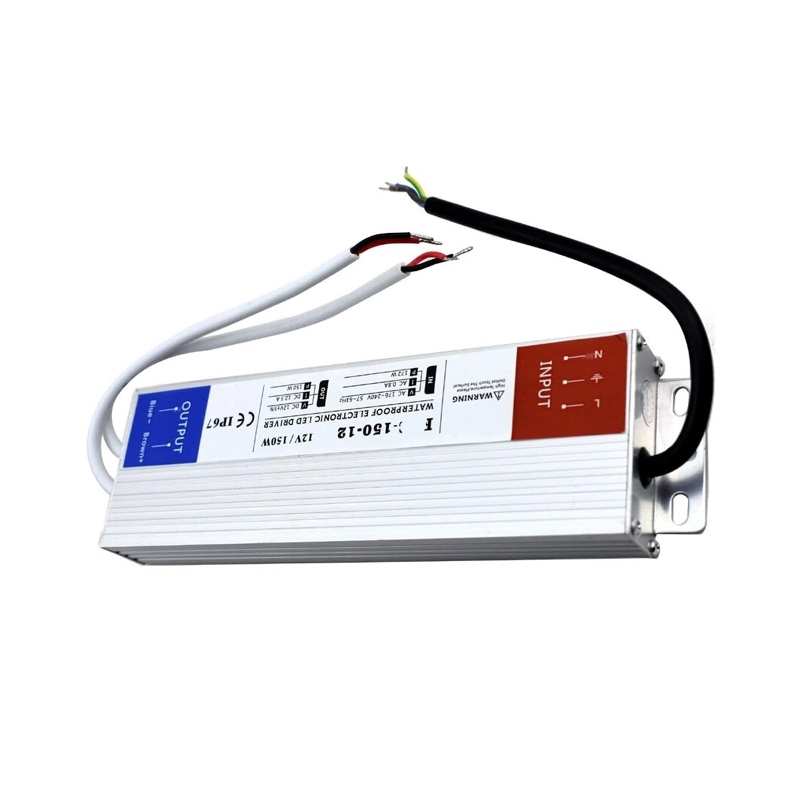 Transformador de potencia for controlador LED DC12V IP67 resistente al agua(150W)