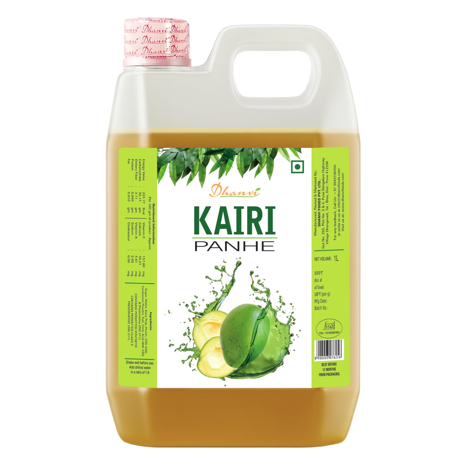 Dhanvi Kairi Panhe - Authentic Raw Mango Syrup with Ultimate Cardamom Flavour | Instant Refreshing Aam Panha Sharbat for Summer | Squash of Raw Unripe Green Mango | A Sweet & Tangy Drink - 1 Litre-image-47