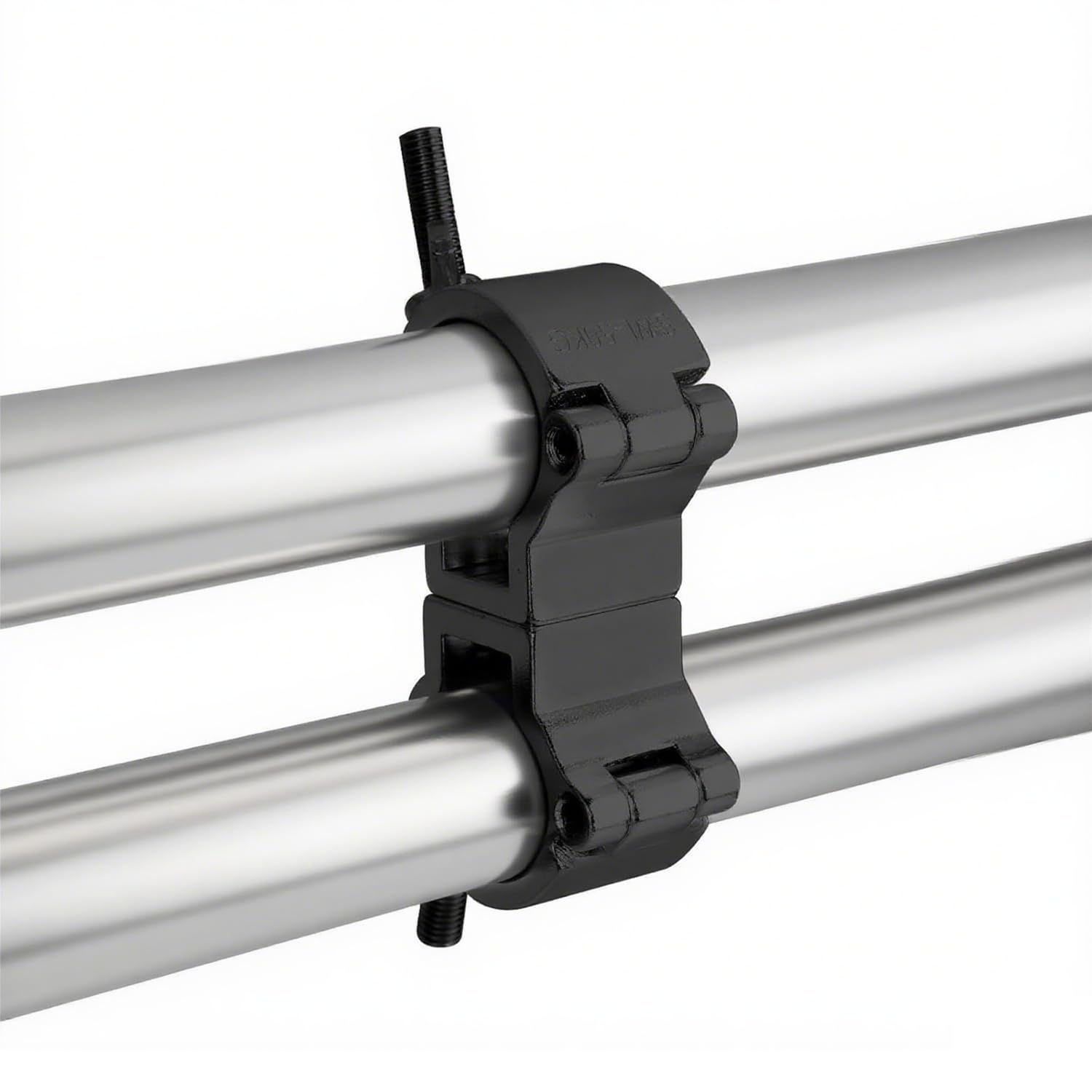 Juego de 4 Abrazaderas Metálicas para Truss - Sujetadores de Aleación Aluminio Negro Monobloque para Tubos 49-51mm - Fijación Escénica Profesional para Iluminación