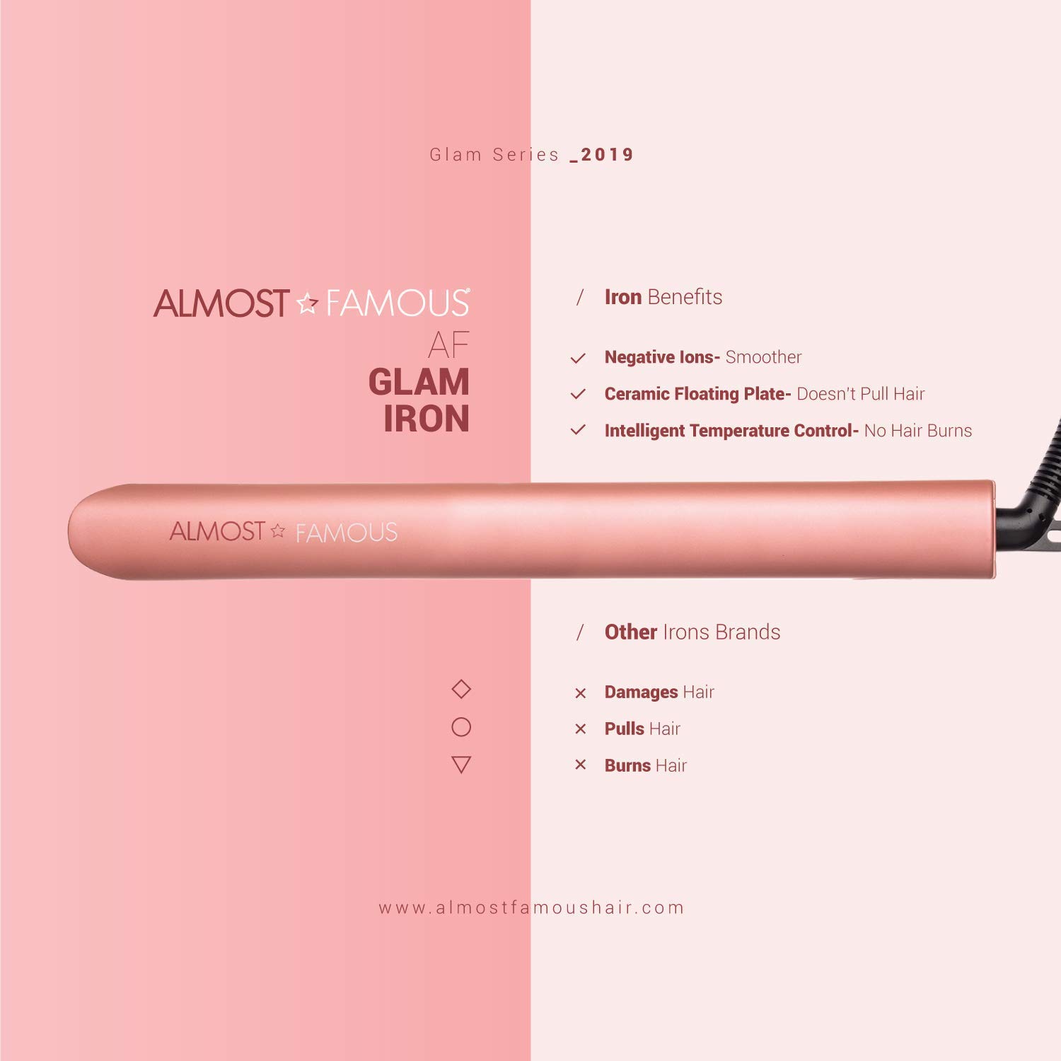 Amazon.com: ALmost FAMOUS - Plancha plana profesional para peinar el cabello,  panel de cerámica turmalina con temperatura ajustable y calor alto de salón  de 310℉-450℉ (negro) : Belleza y Cuidado Personal