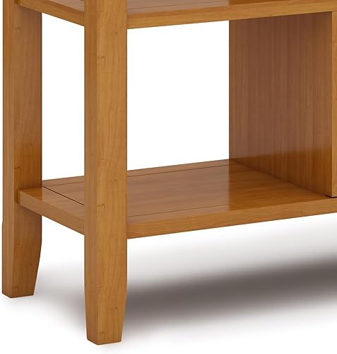 Miniatura 39 de Mesa auxiliar Acadian de Simpli Home, Madera Negro -,Marrón castaño,Azul costero envejecido,Distressed Grey,Casa de campo café,casa de campo