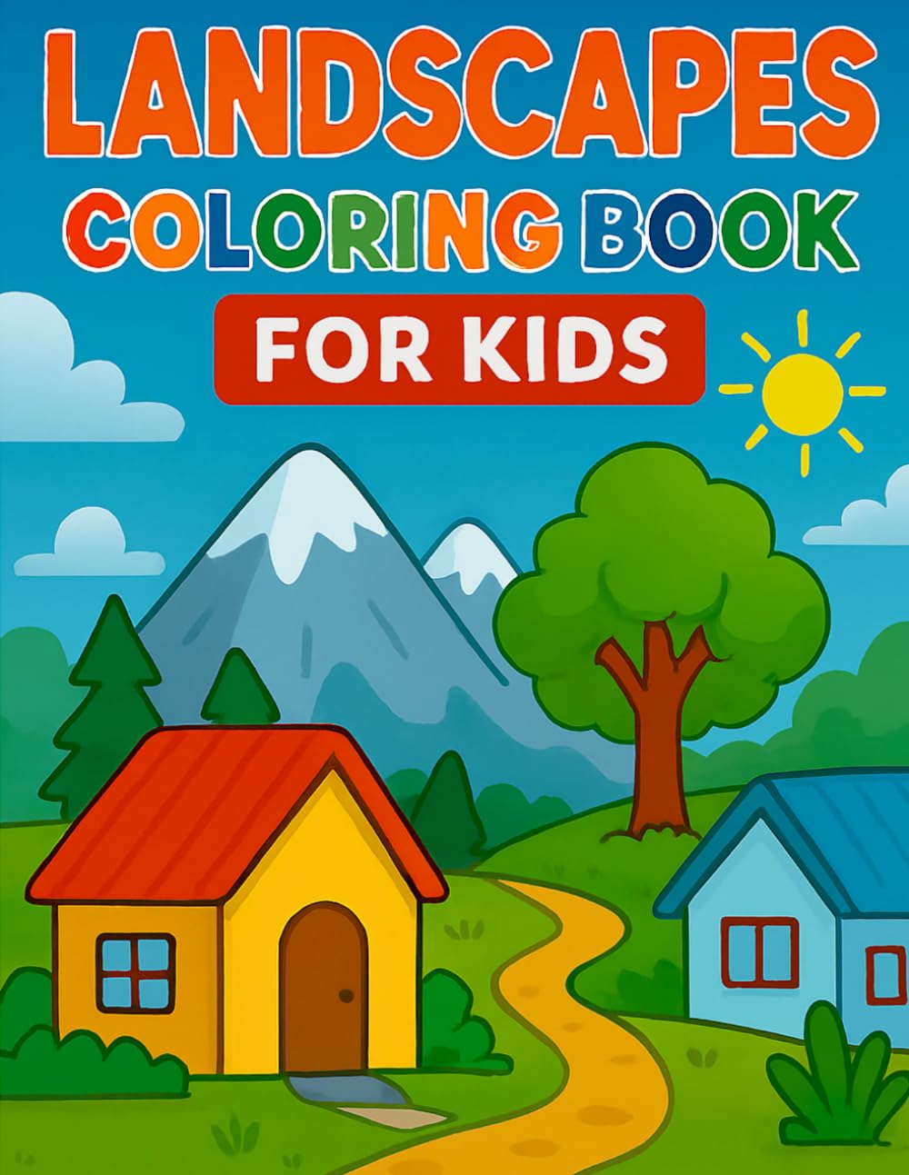 Landscapes Coloring Book for Kids: Explore Mountains, Forests, Fields, and More with Crayons!