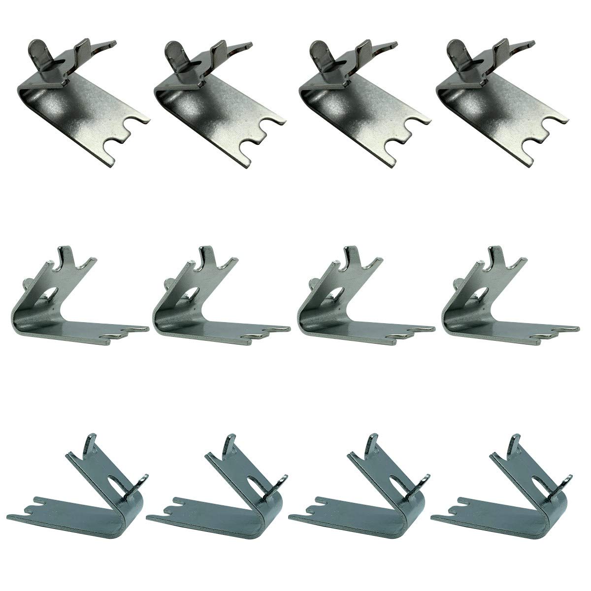 20158 Freezer Shelf Clips 12 Pack Stainless Steel Square Support Clip Freezer Cooler Shelf for Refrigerator