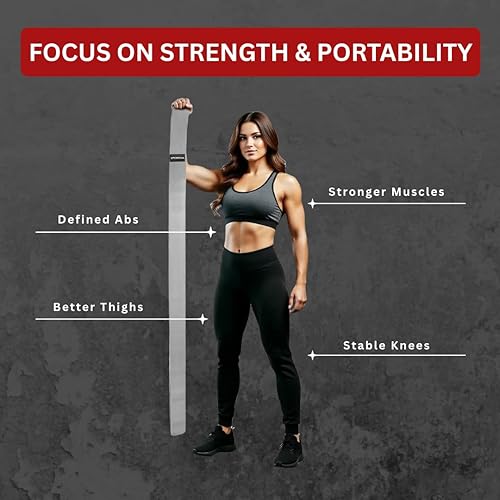 Miniatura 7 de Bandas de resistencia de tela de longitud extendida de 76 pulgadas para entrenamiento, 3 pulgadas de ancho, antideslizantes, extra largas, sin