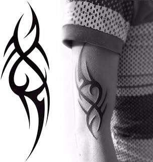 S.A.V.I Temporary Tattoo For Girls Men Women 3D Hand Sticker Size 19x12CM - 1PC. (46M) Black-picture-29