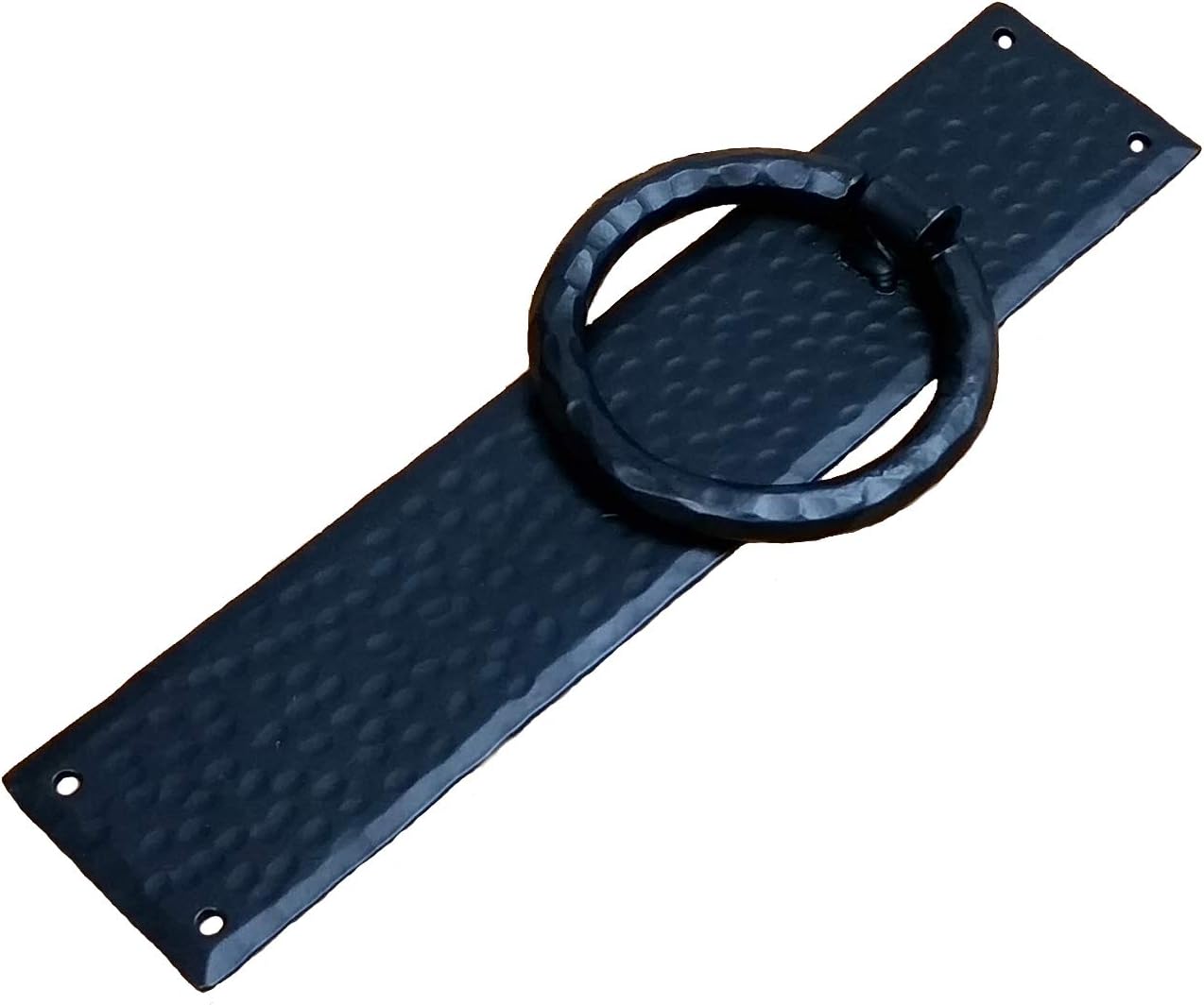 Door Knockers/Ring Pulls - Fluer de Lis Styling - 4" Diameter - Black Powder Coat Finish - Sold Individually