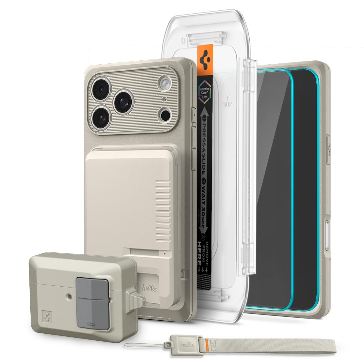 Spigen Classic LS Pack para iPhone 17 Pro Max con funda, protectores y tarjetero MagSafe 8