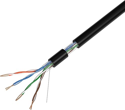 Vista 12 de Cables Direct Online Cable de entierro directo CAT5e UTP de 1000 pies para exteriores, 24 AWG, resistente a los rayos UV, cable de aluminio