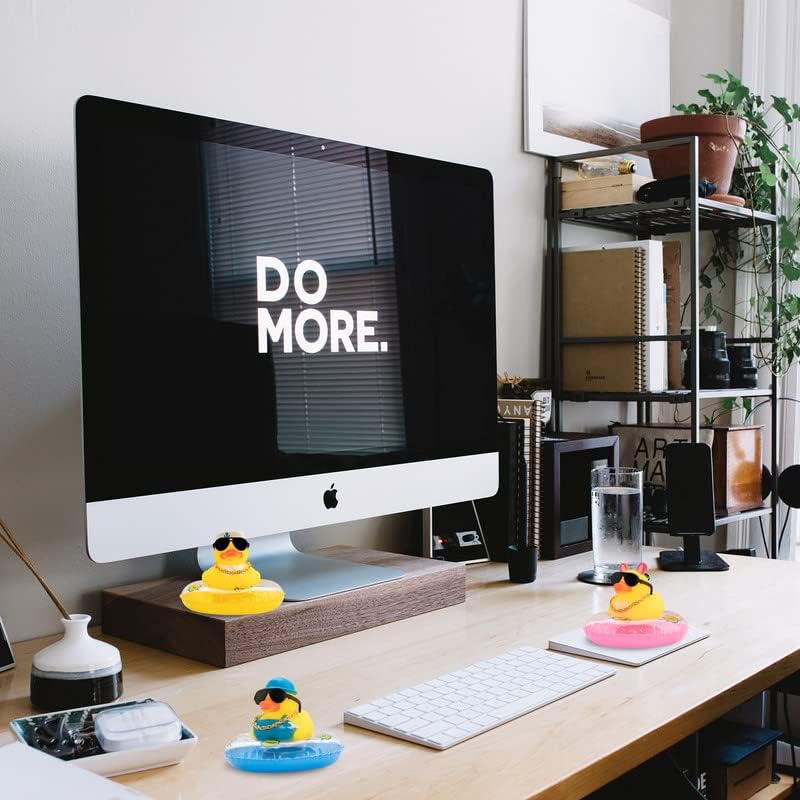 Miniatura 8 de wonuu Decoración de pato de goma para automóvil, adorno para tablero de automóvil, accesorios de decoración de tablero de automóvil, con mini collar