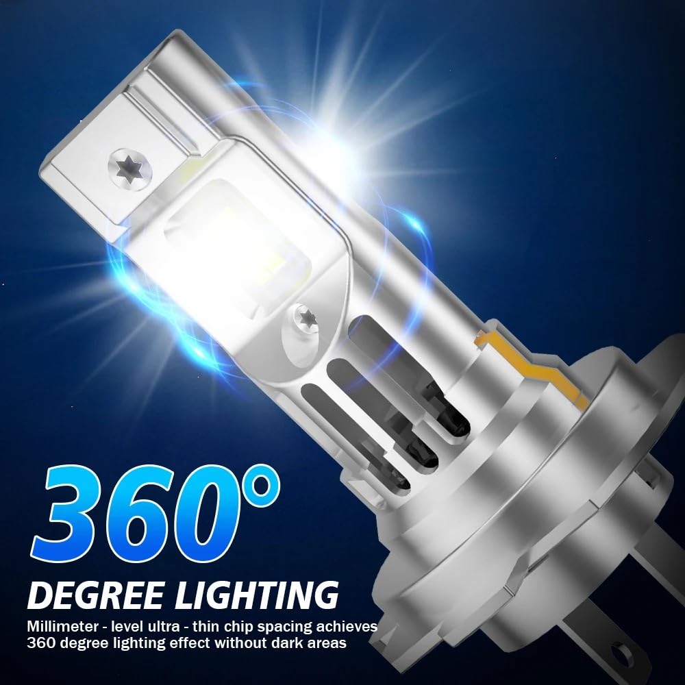 Bombilla Coche Para Kawasaki 650 KLE650 2007-2021 Bombilla LED | H7 Bombilla LED Para Faros De Motocicleta Con Ventilador 30000LM Diseño 1:1