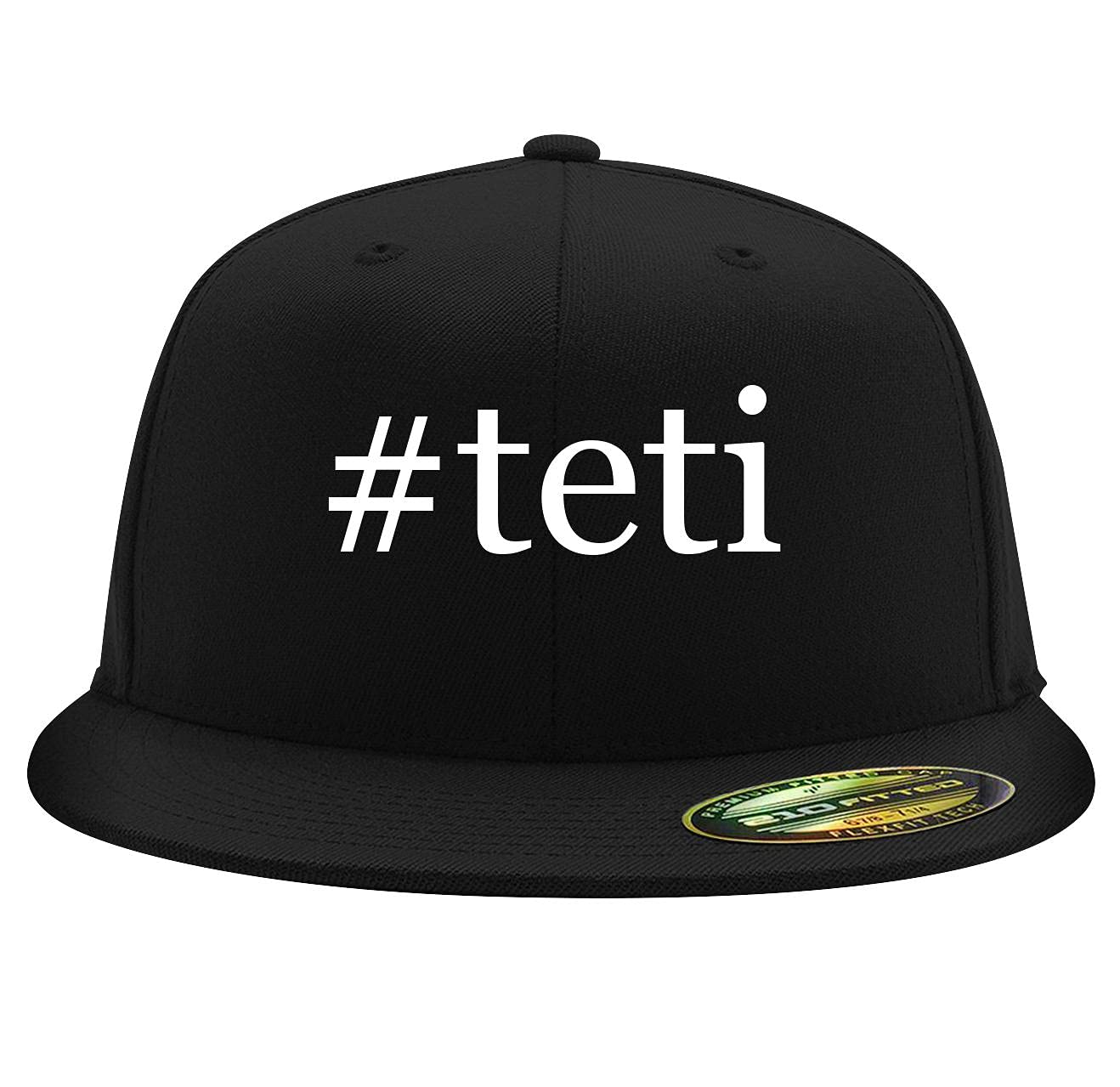 #teti - Flexfit 6210 Structured Flat Bill Fitted Hat | Trendy Baseball Cap for Men and Women | Modern Cap in Snapback Closure