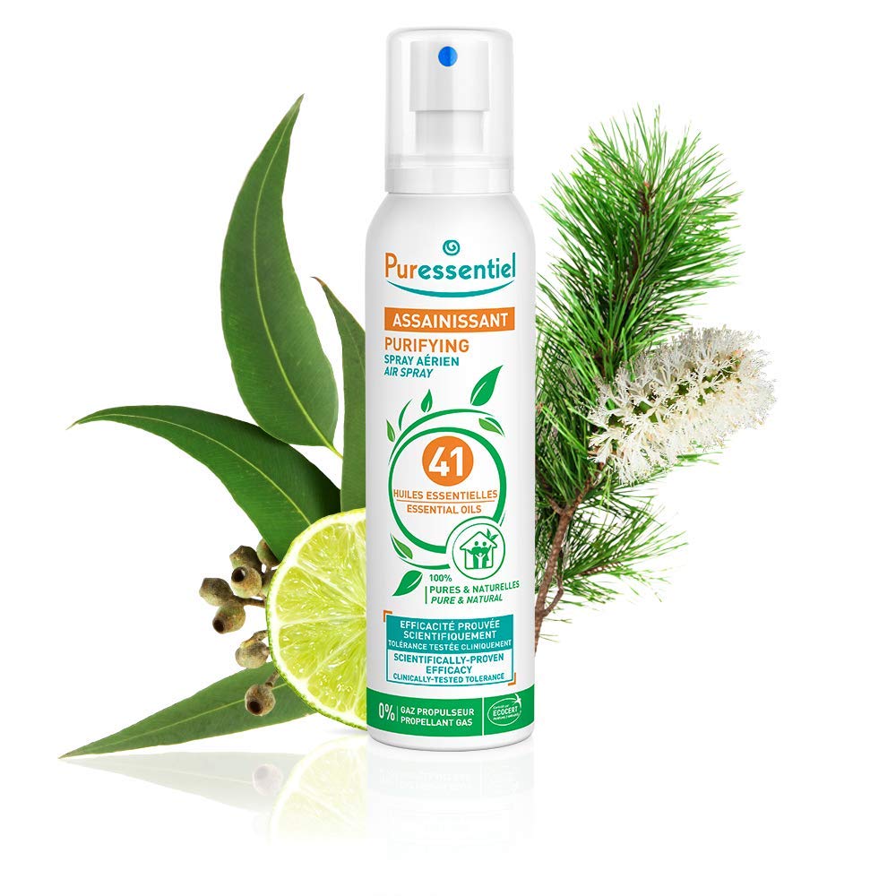 Puressentiel - Set di 3 spray aereo disinfettante con 41 oli essenziali - comprovata efficacia contro virus, germi e batteri - 3 x 200 ml
