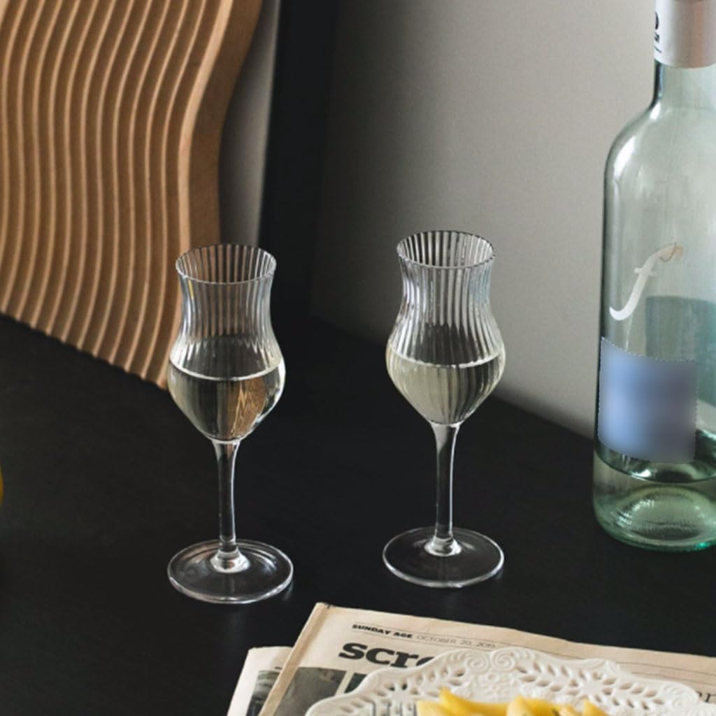 Novedosa taza de vino de tallo largo, vasos de whisky para hogares, bares, cerveza, jugo, copa de vino, bar, hotel, fiesta, elegante juego de vasos para uso doméstico y bar