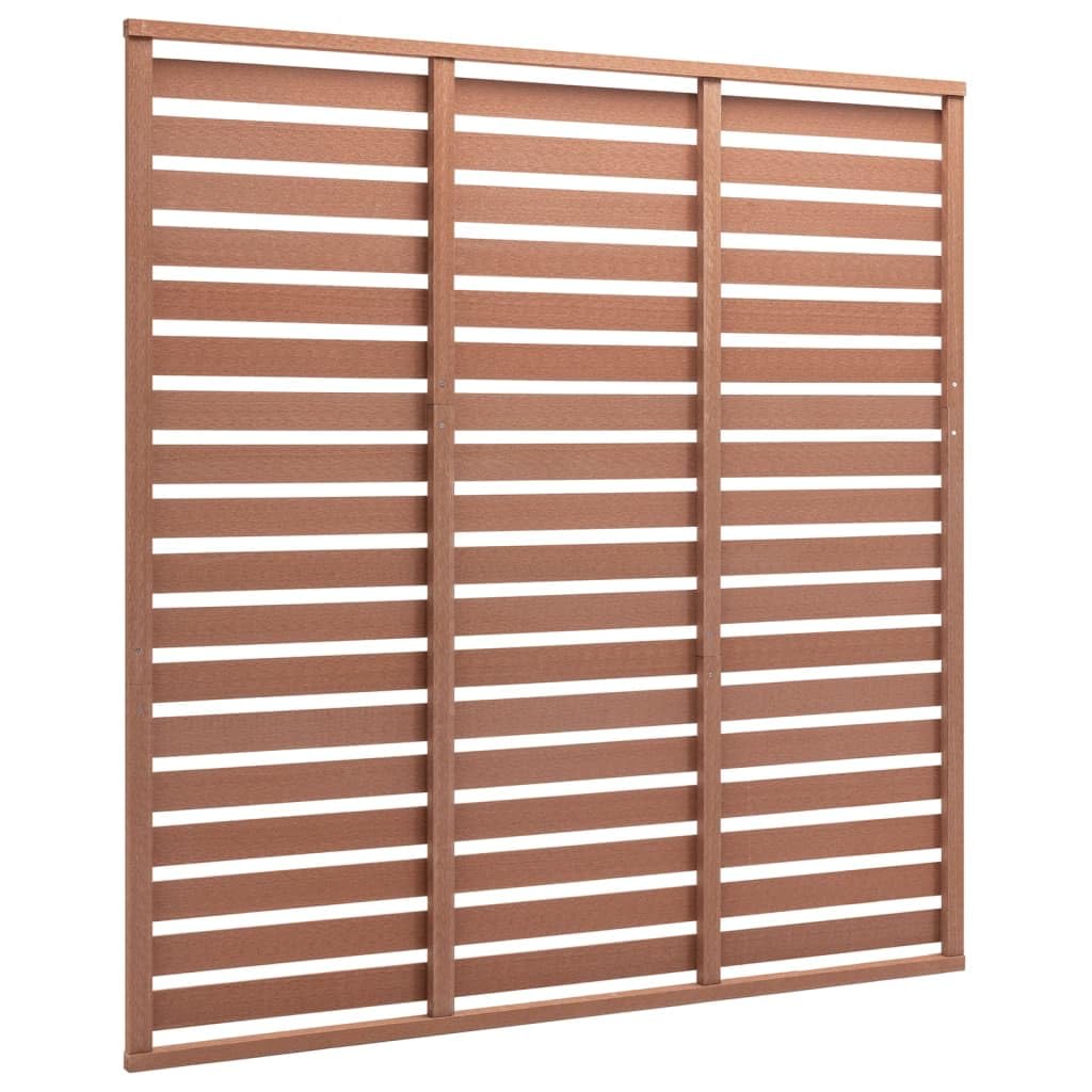 Panneau de clôture WPC 180x180 cm Marron
