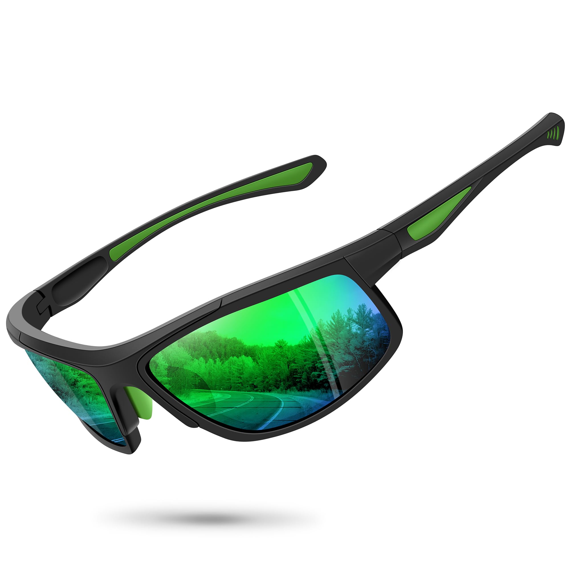 Ofwin Sports Sunglasses for Men Women Polarized UV Protection Fishing Driving Cycling Bik Running Wrap Around Sun Glasses