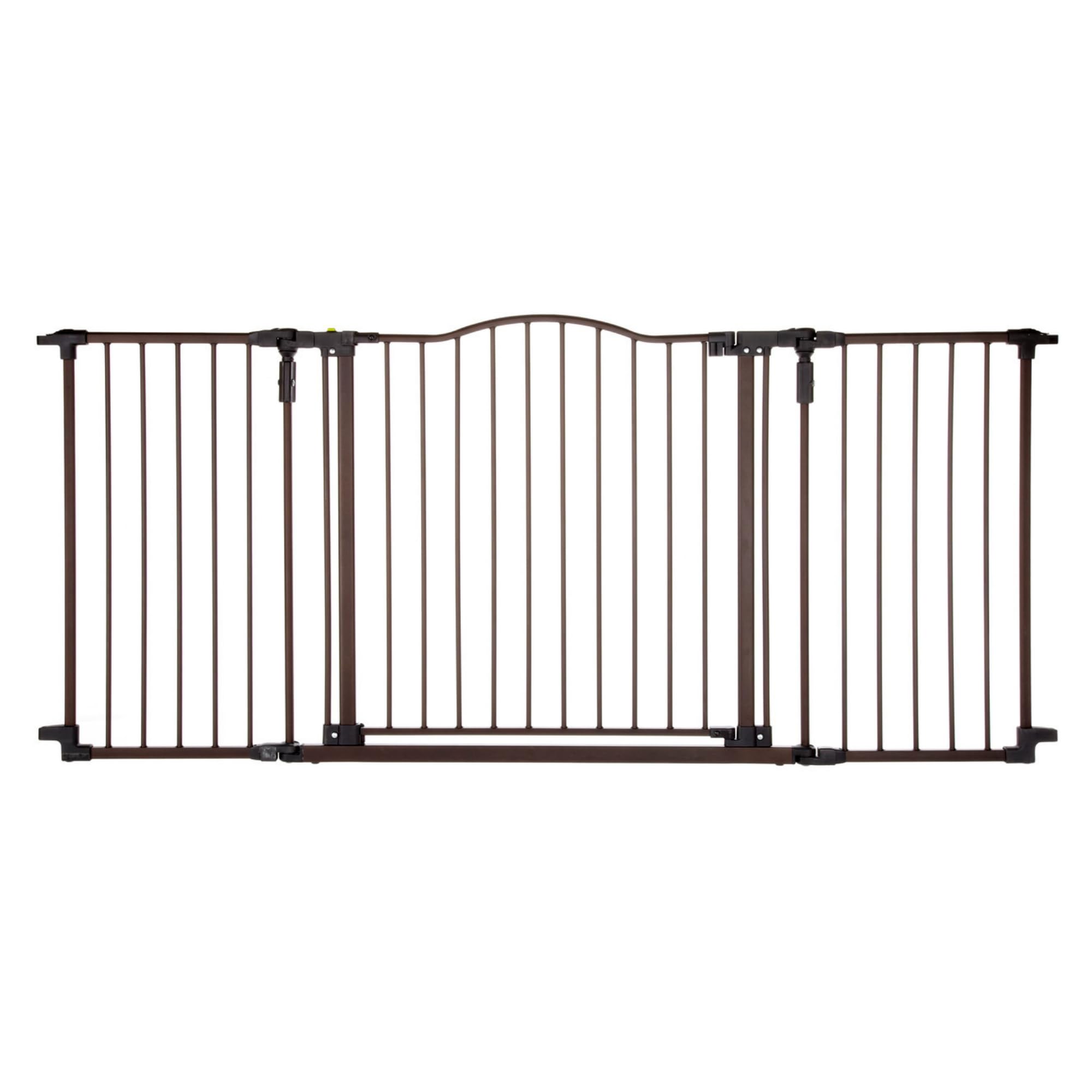 Toddleroo by North States - Deluxe Décor Safety Gate: Extra Wide Baby Gate - Adjustable 38.3 to 72 Inches Wide - 30 Inches Tall - Matte Bronze