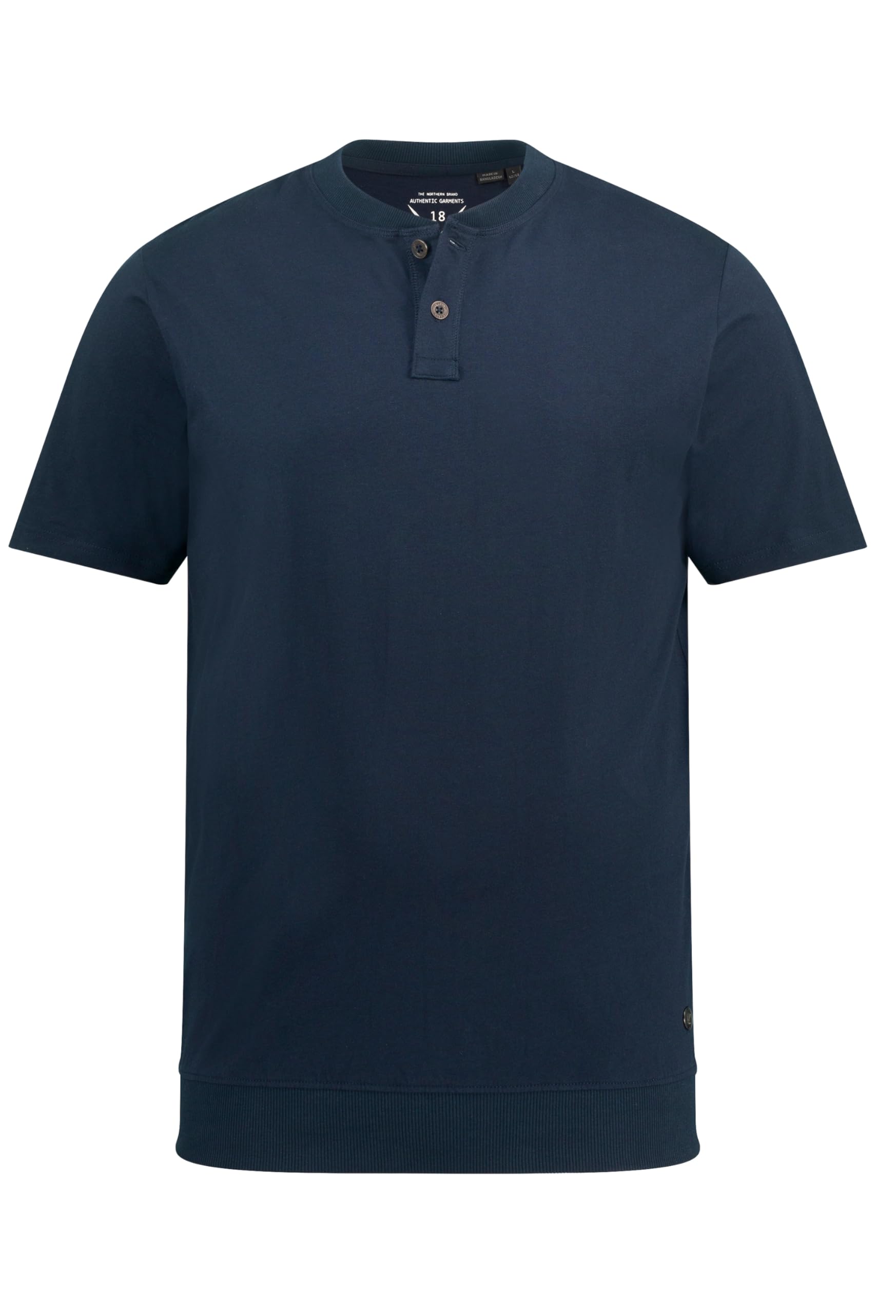 JP 1880 Maglia Serafino con Taglio Speciale per l'addome, Scollo a Girocollo e Mezze Maniche 818628