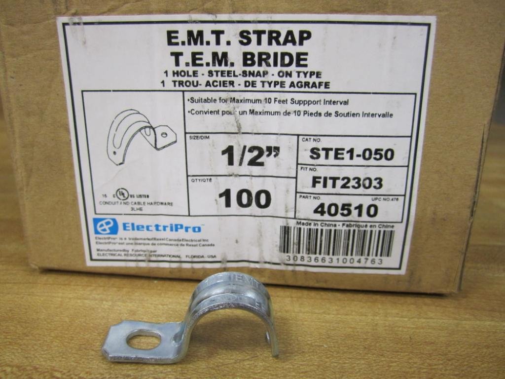 ElectriPRO40510 E.M.T. Strap 1/2" STE1-050 (Pack of 100)