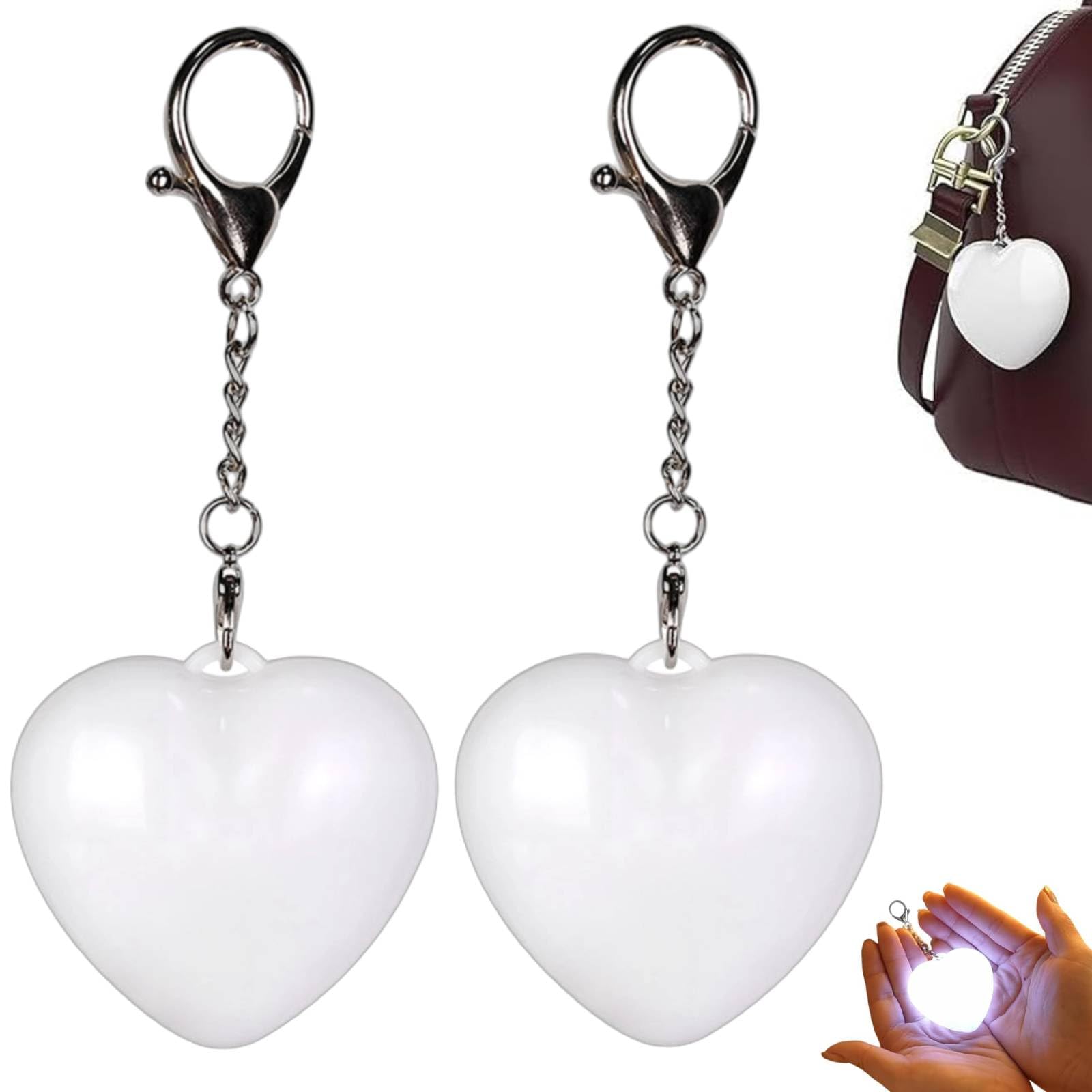 vokkrv 2PCS Love Wallet Tote Bag Touch Sensing Lights, Touch Sensor Purse Light Handbag Light, Rechargeable LED Automatic Glow Heart Shape Handbag Lights for Women (Heart)