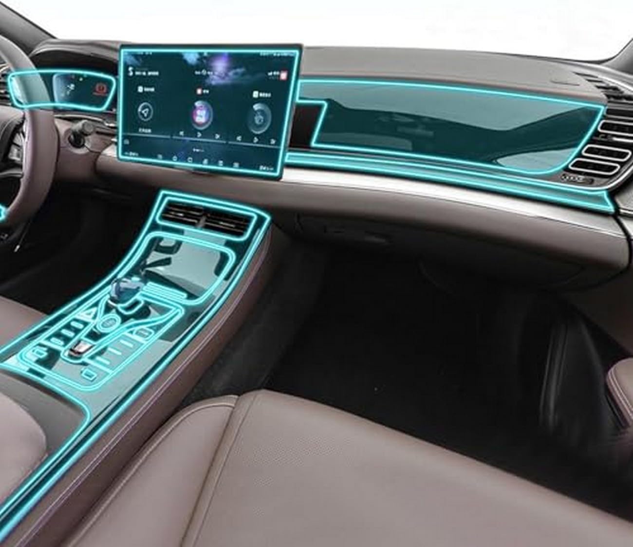 Película PPF transparente de alta gama para salpicadero de BYD HAN 2023 4