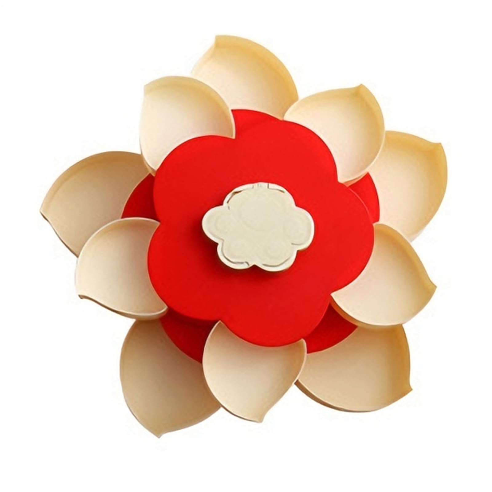 Bandeja de servir dividida | giratoria en forma de flor, bandeja de