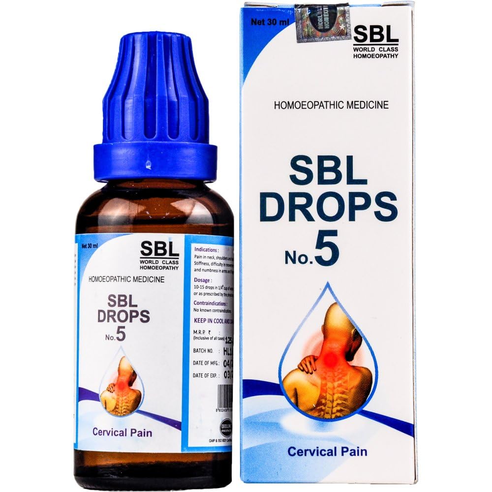 SBL Drops No. 5 (For Cervical Pain)- 30ml - Review, Price and Buying Guide
