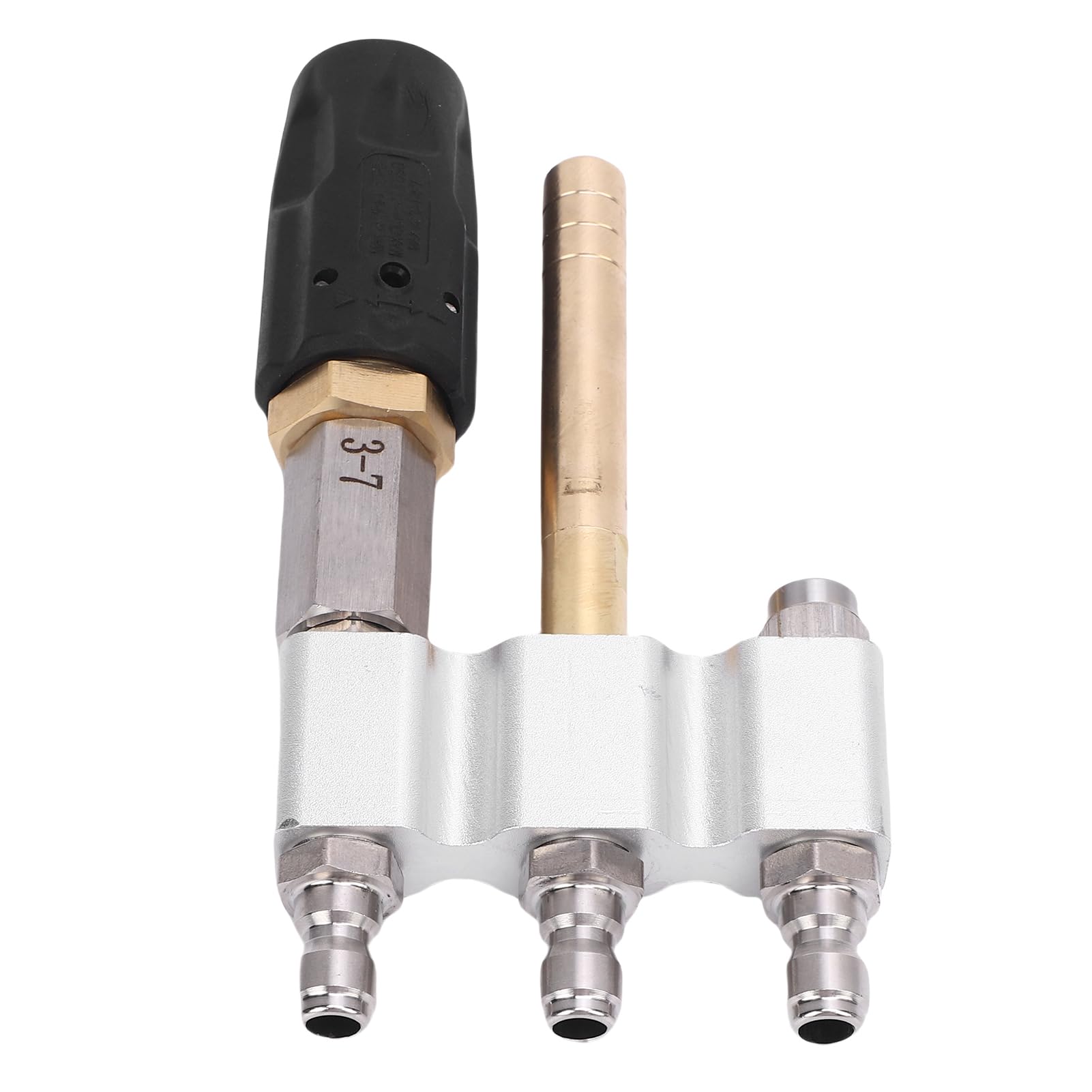 Boquilla de Lavado a Presión, Boquilla Rociadora de Latón de Diseño 3 en 1 1000-5000PSI con ángulo Ajustable de 0-60 Grados para Accesorios de Lavado a Alta Presión