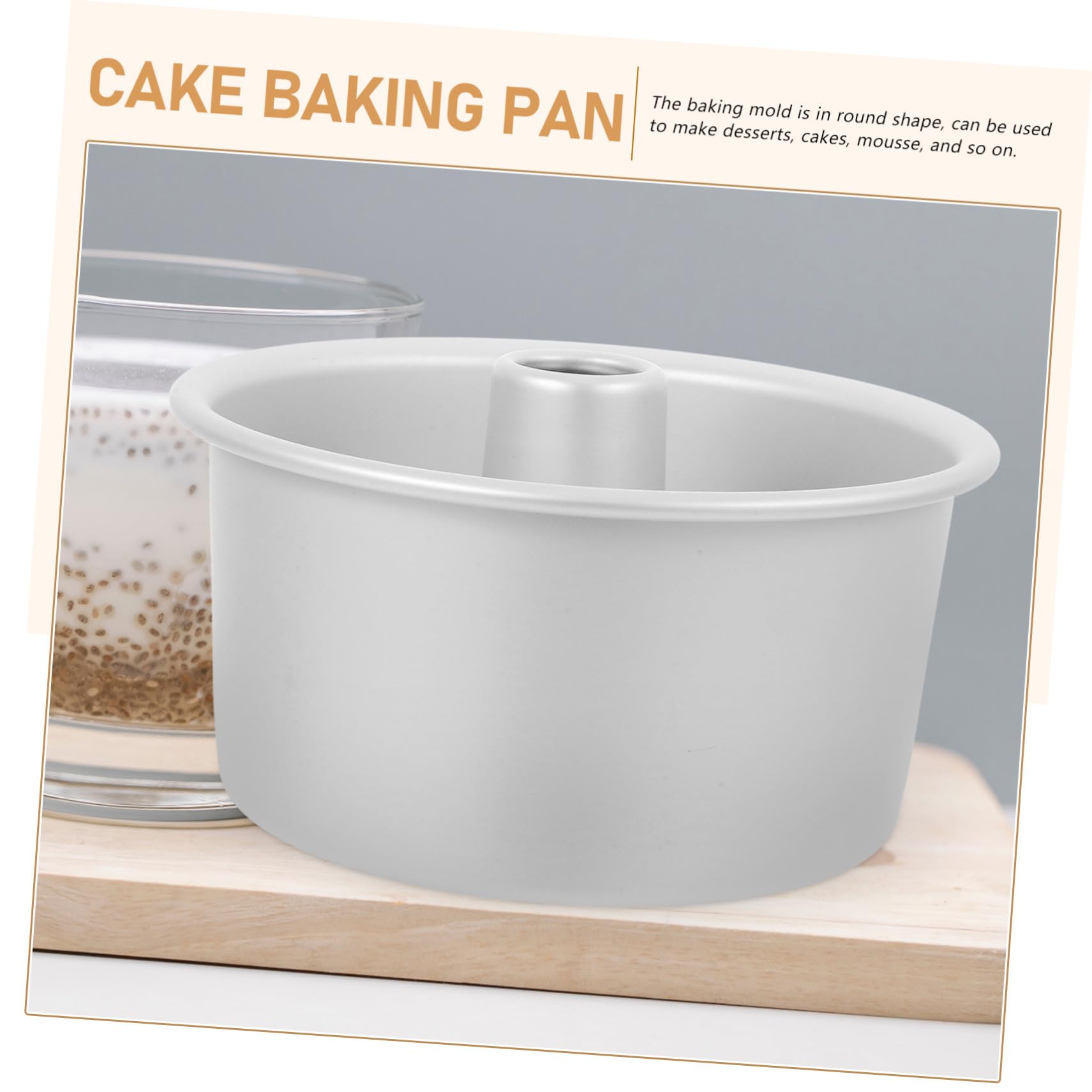Teglia Rotonda per Torte in Lega di Alluminio con Fondo Rimovibile Antiaderente Stampo Chiffon Cake Resistente e Facile da Pulire per Dolci e Mousse
