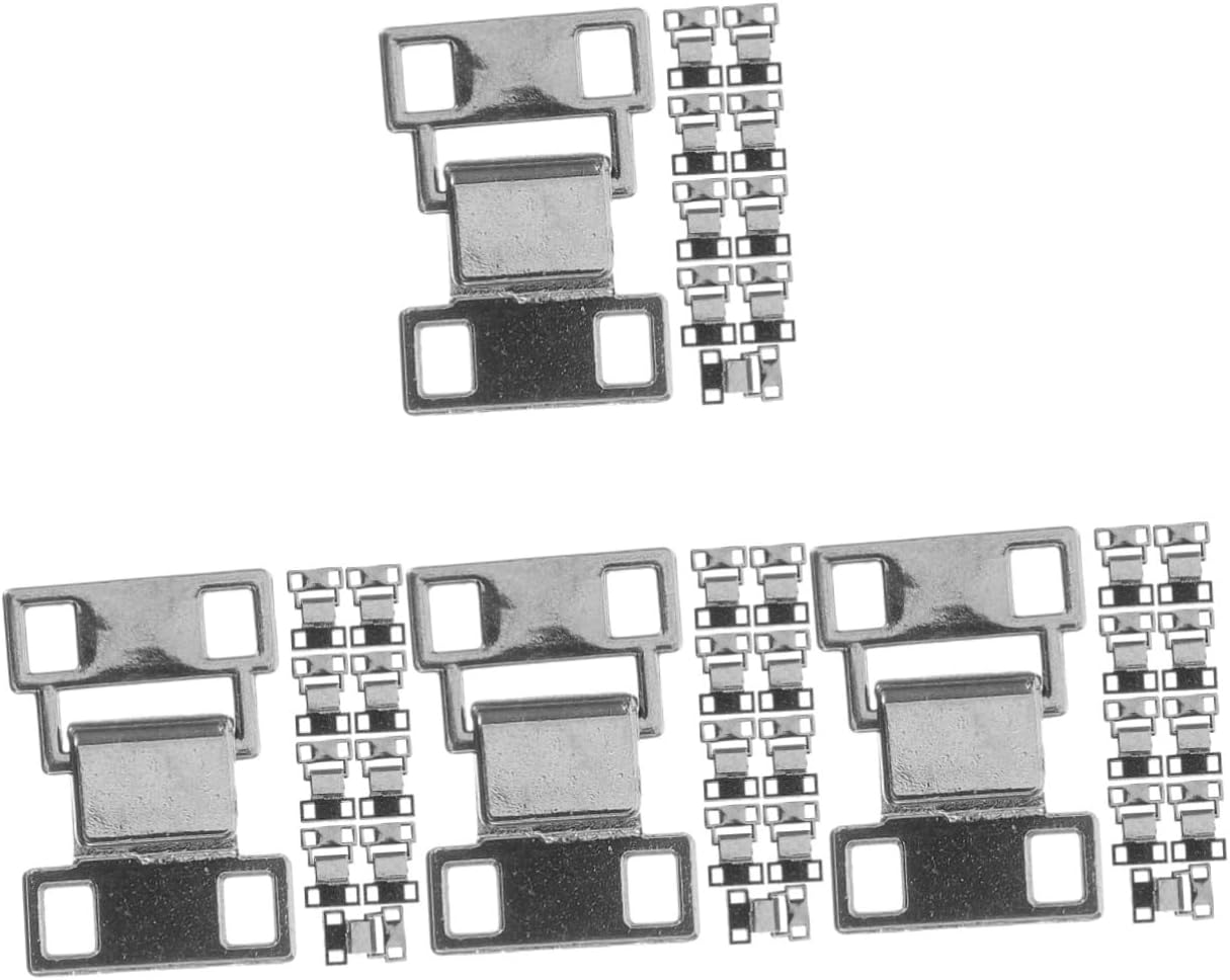 VILLCASE 40sets DIY Sewing Pant Hooks Metal Hooks and Eyes for Sewing Clothing for Pants Skirt Dress Crafting