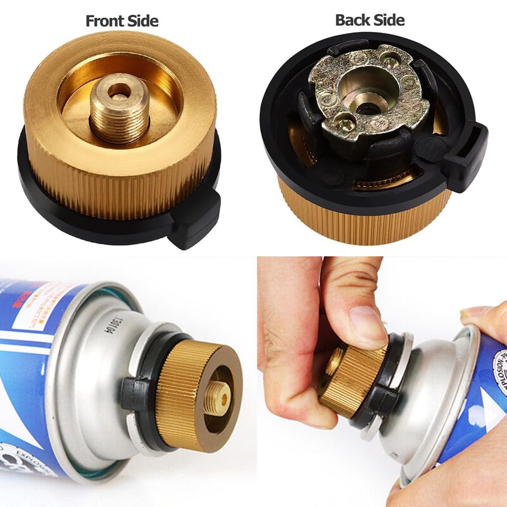 CAKEEYUM Butan Gaskartuschen Adapter - Camping Gas Anschluss Konverter