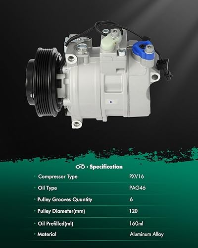 Miniatura 107 de SCITOO CO 10739C - Compresor de CA compatible con Honda Element 2.4L 2003 2004 2005 2006 2007 2008 2009 2010 2011