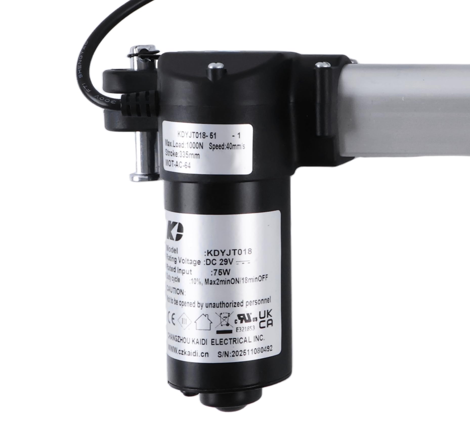 Actionneur linéaire de rechange pour Kaidi KDYJT018-51 pour fauteuil élévateur inclinable électrique