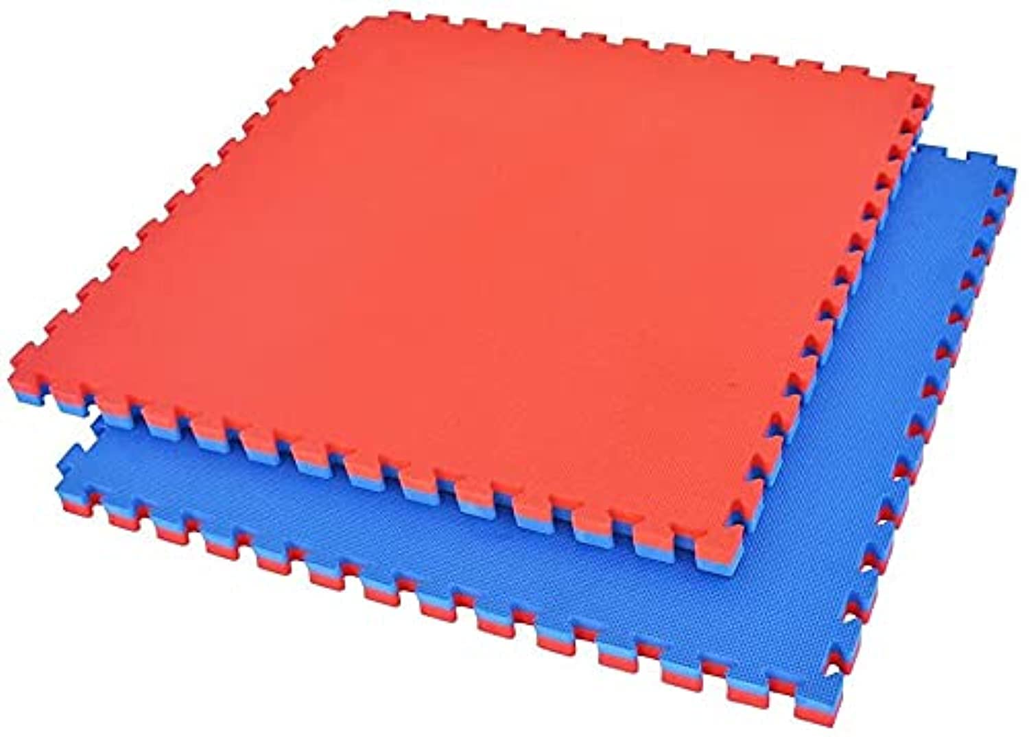 ULTIMAX Interlocking Foam Mat High Density EVA Polyvalent Mat Exercise Mat with EVA Foam Interlocking Tiles for Exercise, MMA, Gymnastics, Home Gym Protective Flooring EVA foam (2.5 cm, RED/BLUE)