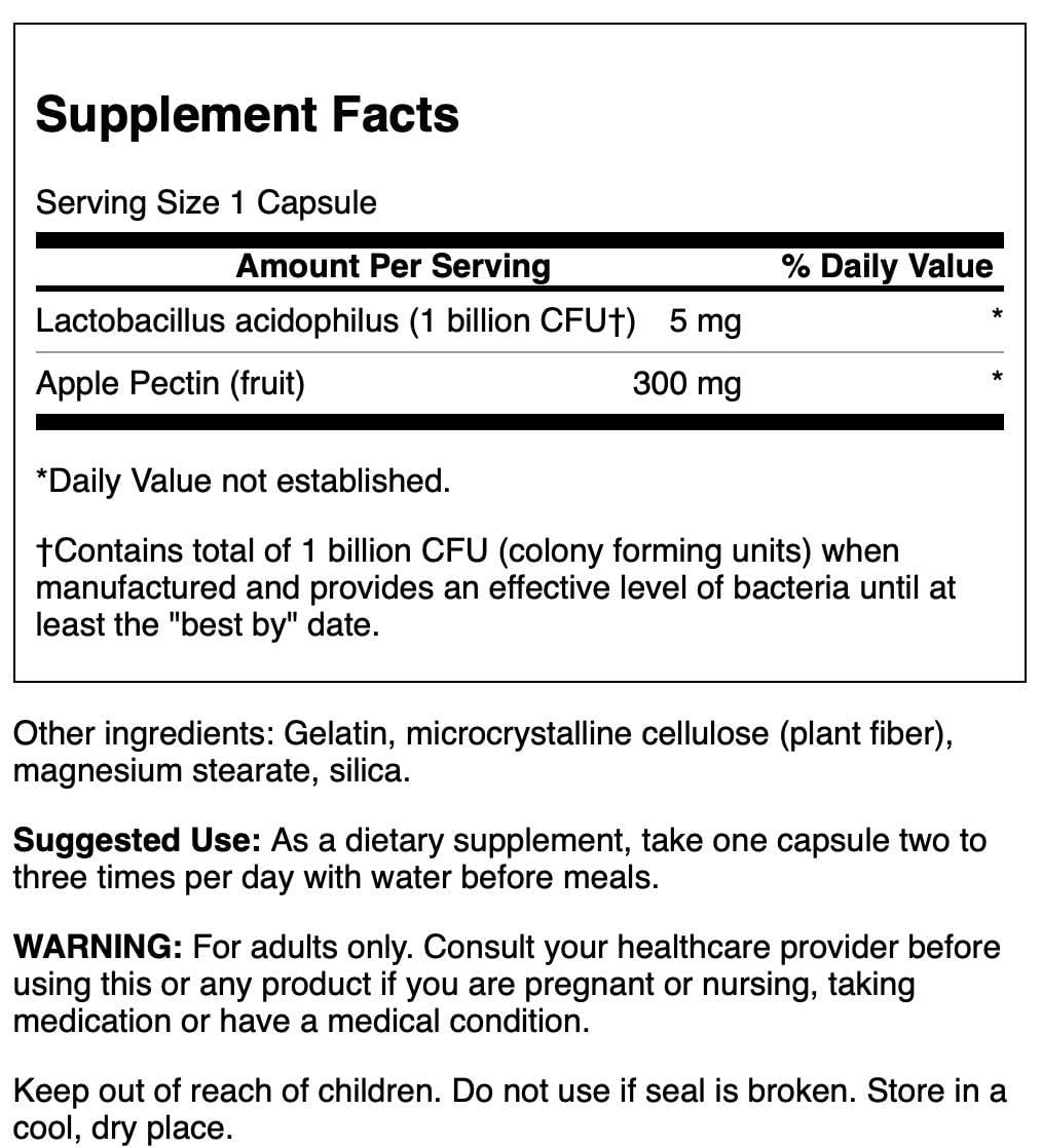 Swanson Acidophilus and Apple Pectin Digestive Support, 90 Capsules — Amazon image 2