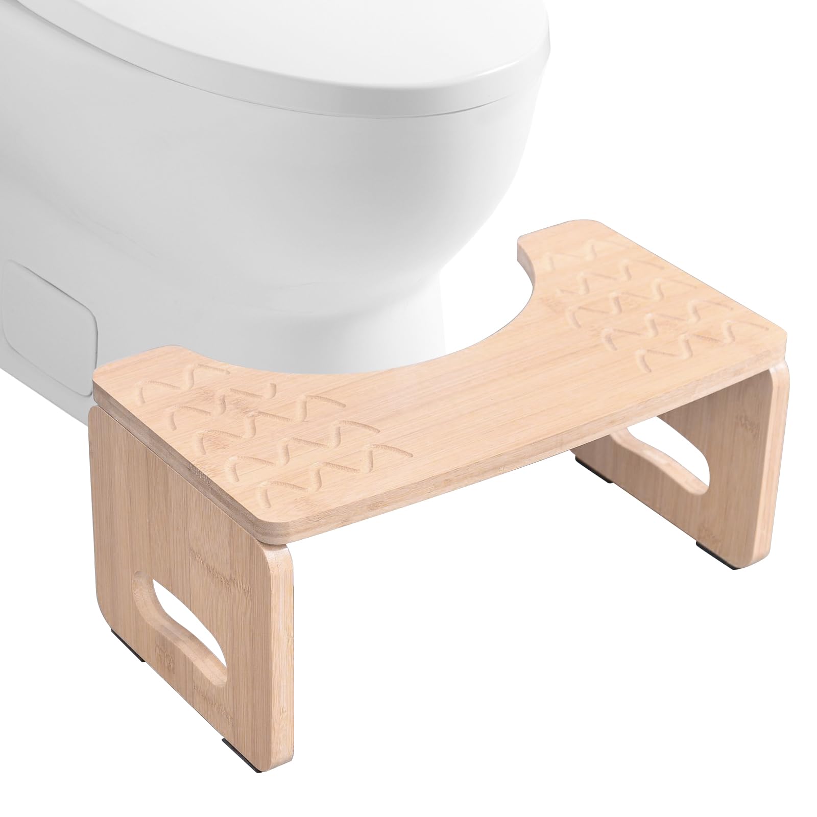 Taburete de inodoro de bambú para adultos, plegable, taburete de baño, taburete para inodoro, taburete de baño de madera saludable y portátil, taburete de inodoro de baño para estreñimiento hinchazón
