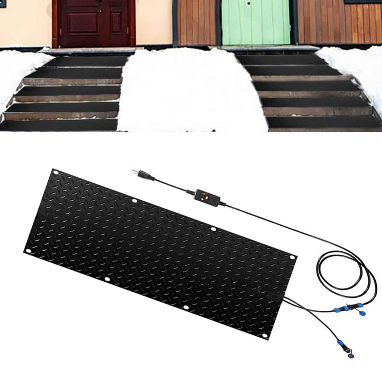 Maty do topienia śniegu na podjazdach i chodnikach – antypoślizgowe maty elektryczne do zimowego odśnieżania(40x200cmx1Pcs)