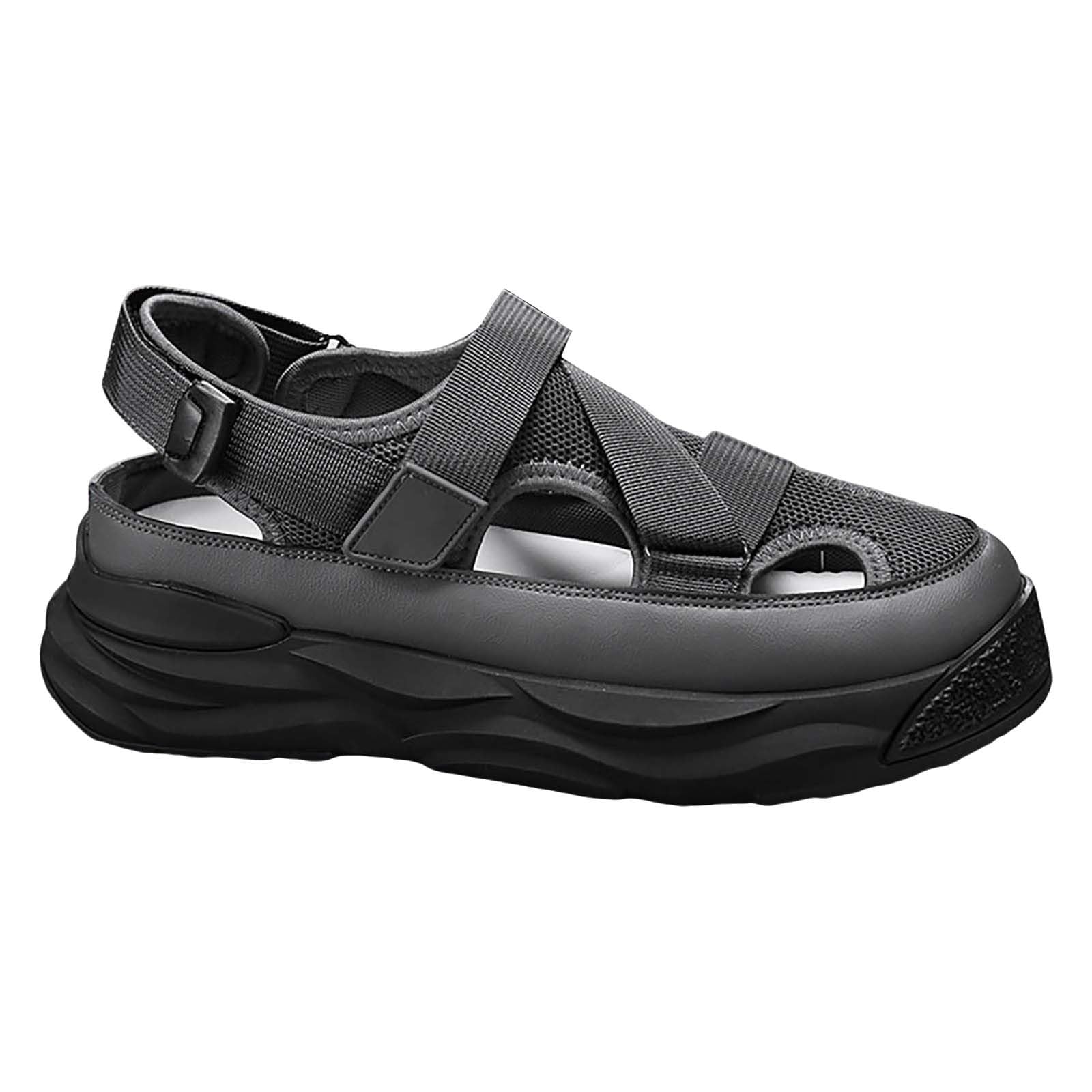 Sandali estivi da uomo, sandali da trekking, scarpe da trekking con plateau, scarpe da ginnastica, sandali chiusi, traspiranti, scarpe da spiaggia, scarpe da trekking, scarpe estive, sandali sportivi