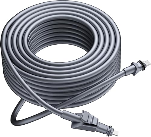 Luqeeg Rectangular Satellite Replacement Cable, Rubber & Copper, 150ft Length, C
