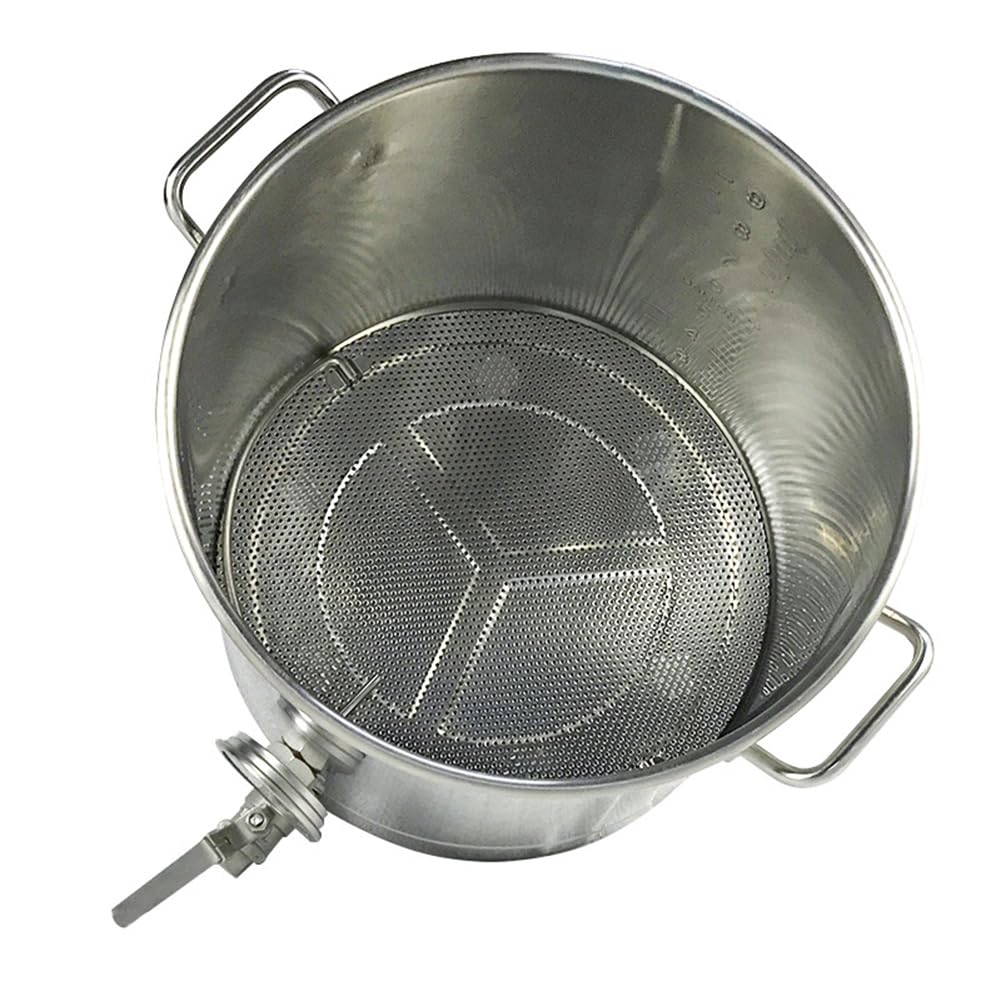 304 Edelstahl Hausgebräu Kessel Stock Pot Heimbrauerei Topf Mit Ventil, Doppelte Filtrierung, Thermometer Und Filter Zum Brauen (30-60L),30L