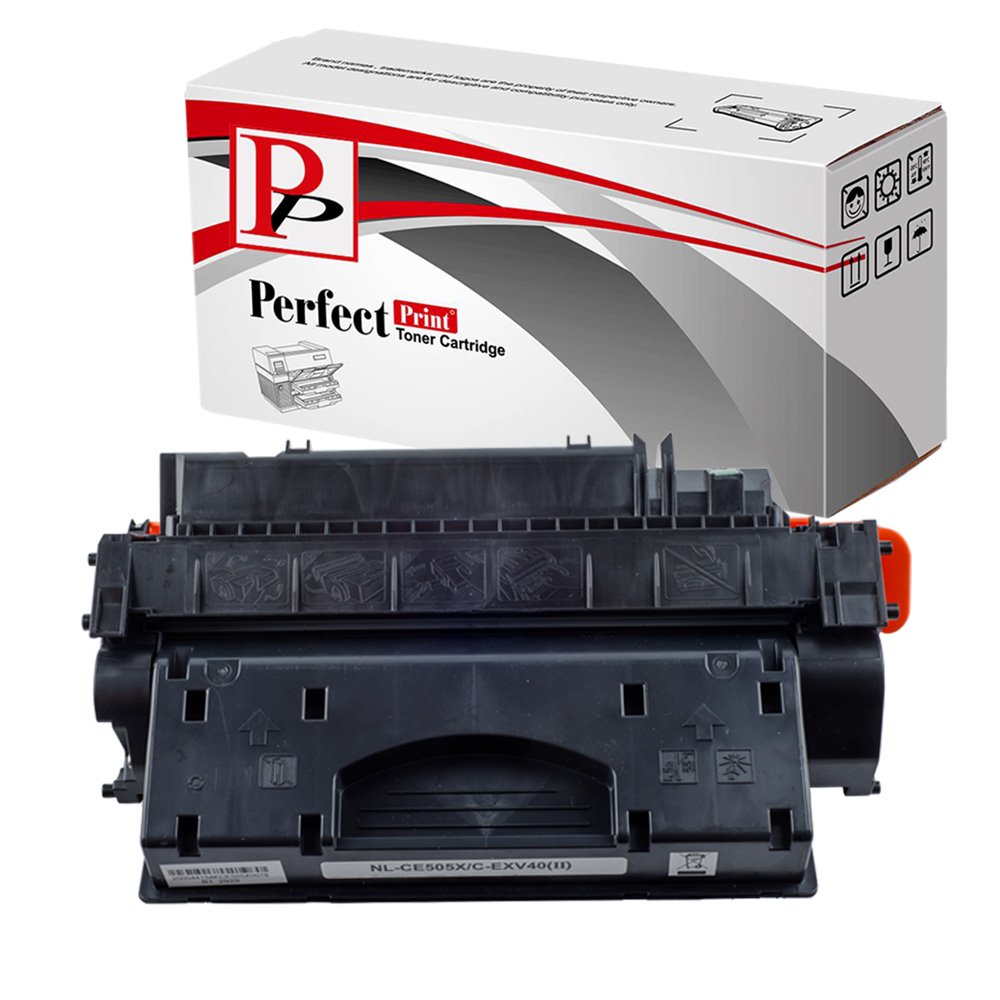 PerfectPrint Compatible Toner Cartridge Replacement for HP and Canon Laserjet P2055DN P2050 P2053N P2057 P2055X P2056N P2057N P2054D P2053D P2057D P2056D P2054N CE505X 05X and 719H (Black)