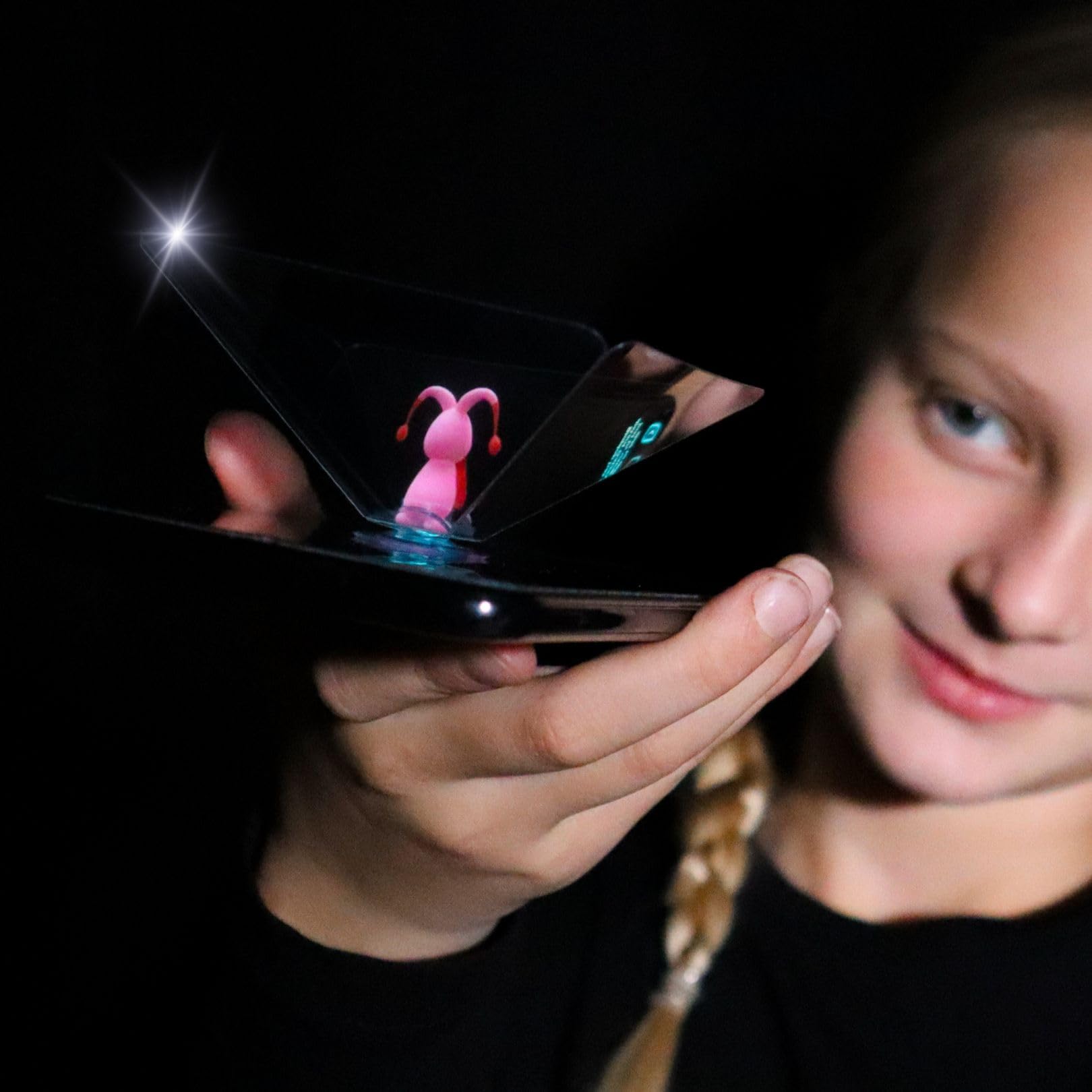 Holomonsters 3D Hologram Game Starter Kit - Interactive Trading Cards &  Accessories - 3D Hologram Projector, 6 Trading