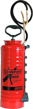 Chapin 19049 Made in USA 3.5-Gallon Xtreme Tri-Poxy Industrial Open Head Sprayer for Professional Concrete Applications, Form Oils, Construction with All Brass Components, Red