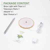 Vista 28 de LORDEM Grow Light, LED Plant Light for Indoor Plants Growing, Full Spectrum Desk Growth Lamp with Automatic Timer for 4H/8H/12H, 4 Dimmable Levels