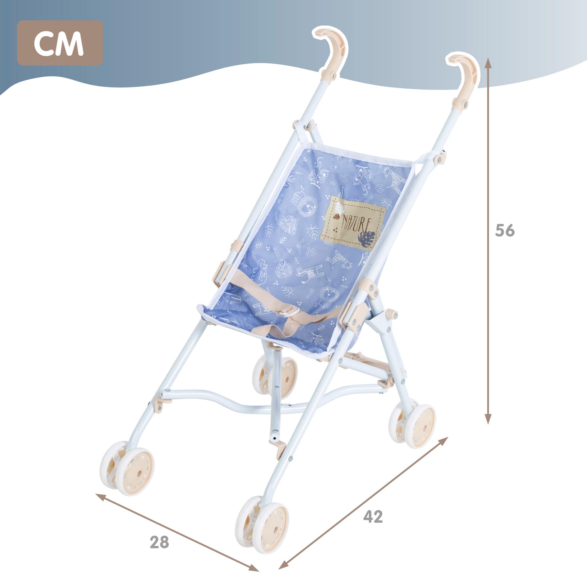 COLORBABY 44923 CBToys Silla Plegable Estilo bebé, Azul, 25x40,5x55,5 cm